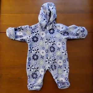 Columbia fleece baby bunting, size 6 months